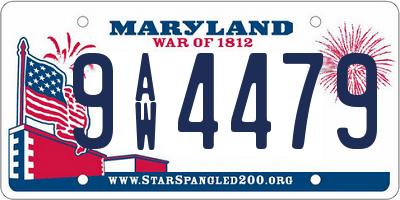 MD license plate 9AW4479