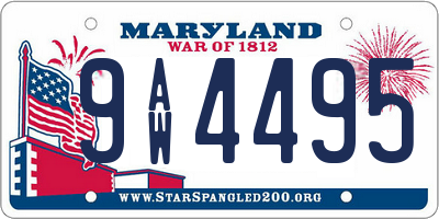 MD license plate 9AW4495