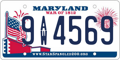 MD license plate 9AW4569