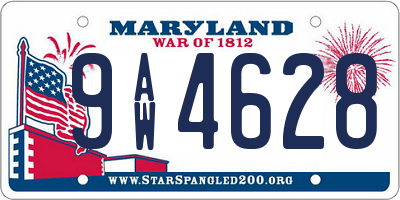 MD license plate 9AW4628