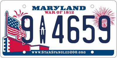 MD license plate 9AW4659