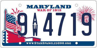 MD license plate 9AW4719