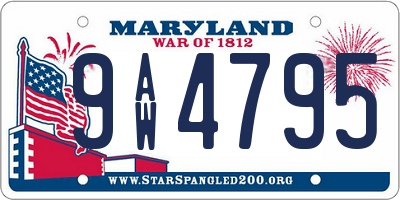 MD license plate 9AW4795