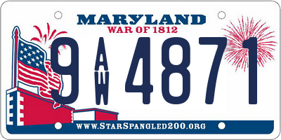 MD license plate 9AW4871