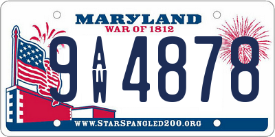 MD license plate 9AW4878