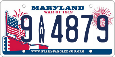 MD license plate 9AW4879