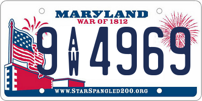 MD license plate 9AW4969