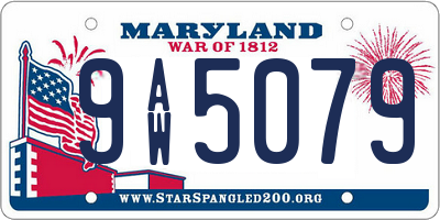 MD license plate 9AW5079