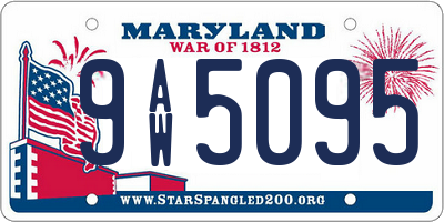 MD license plate 9AW5095