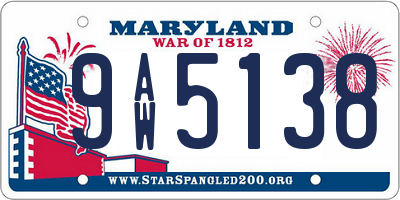 MD license plate 9AW5138