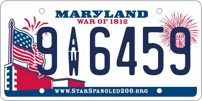 MD license plate 9AW6459