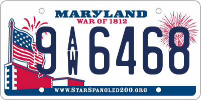 MD license plate 9AW6468