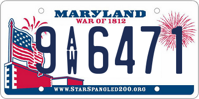 MD license plate 9AW6471