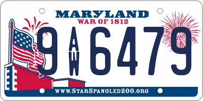 MD license plate 9AW6479
