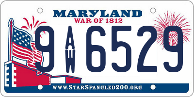 MD license plate 9AW6529