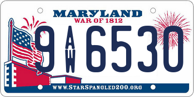 MD license plate 9AW6530