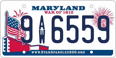 MD license plate 9AW6559