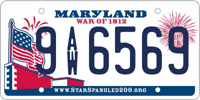MD license plate 9AW6569
