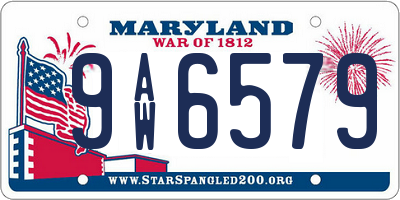 MD license plate 9AW6579