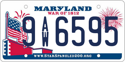 MD license plate 9AW6595