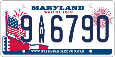 MD license plate 9AW6790