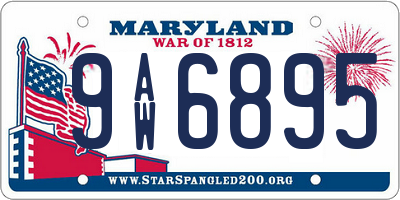 MD license plate 9AW6895