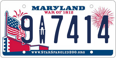 MD license plate 9AW7414