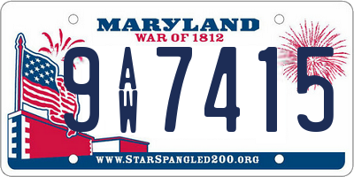 MD license plate 9AW7415