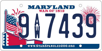 MD license plate 9AW7439