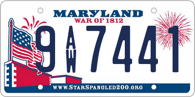 MD license plate 9AW7441
