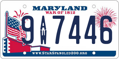MD license plate 9AW7446
