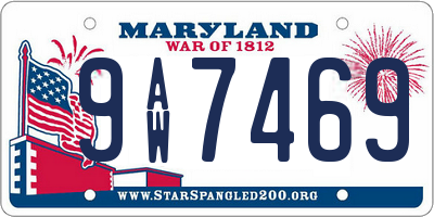 MD license plate 9AW7469