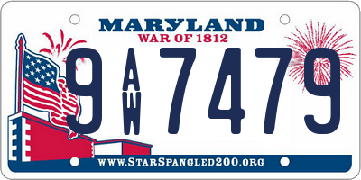 MD license plate 9AW7479