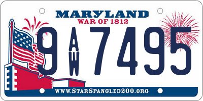 MD license plate 9AW7495