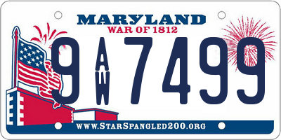 MD license plate 9AW7499
