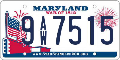 MD license plate 9AW7515