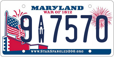 MD license plate 9AW7570