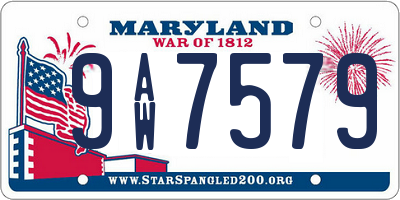 MD license plate 9AW7579