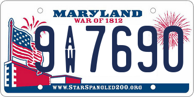 MD license plate 9AW7690