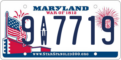 MD license plate 9AW7719
