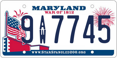 MD license plate 9AW7745