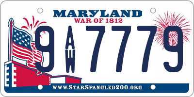 MD license plate 9AW7779