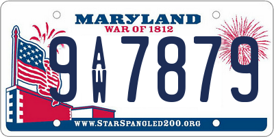 MD license plate 9AW7879