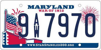 MD license plate 9AW7970
