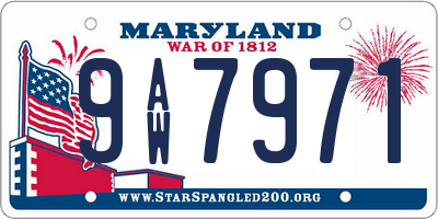 MD license plate 9AW7971