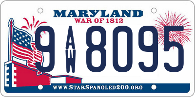 MD license plate 9AW8095