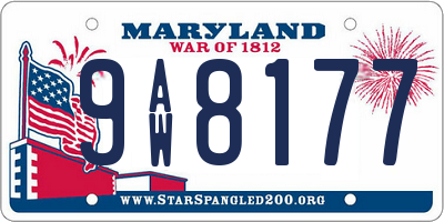MD license plate 9AW8177