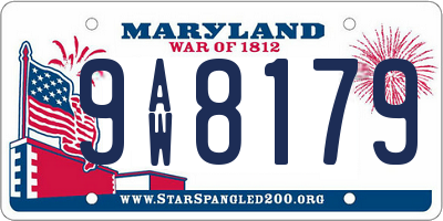 MD license plate 9AW8179