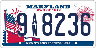 MD license plate 9AW8236