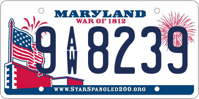 MD license plate 9AW8239